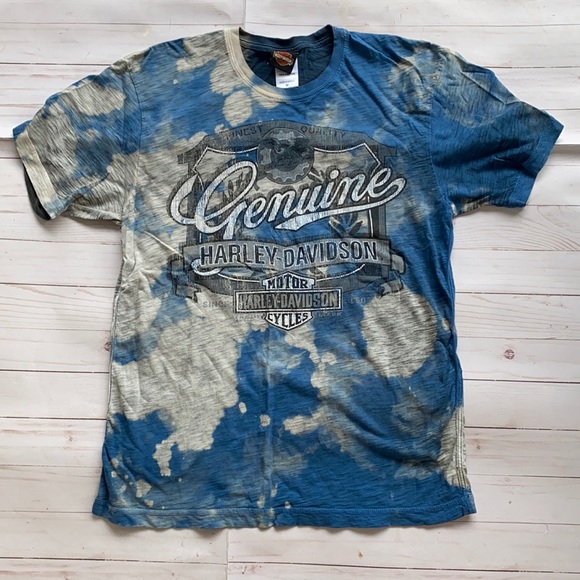 Harley-Davidson Other - TIE DYE HARLEY DAVIDSON SHIRT BLUE SIZE M ARROWHEAD HARLEY PEORIA AZ ARIZONA